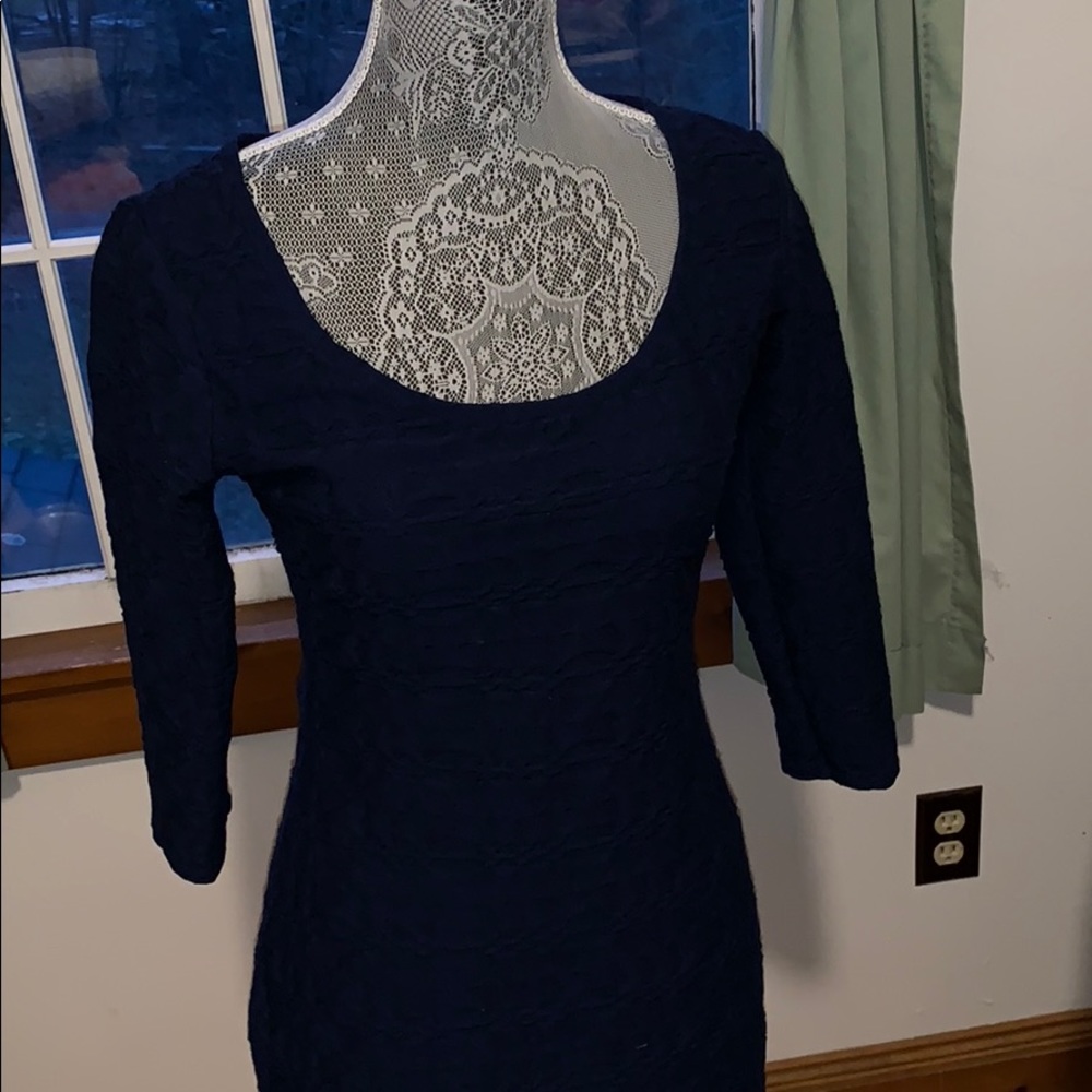 Max Studio Navy Blue “Sweater” Dress